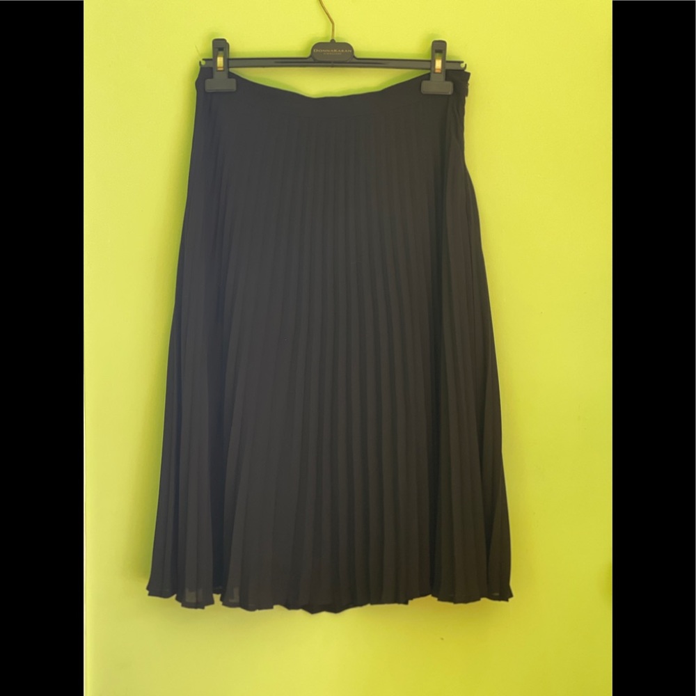 Black Chiffon Pleated Skirt
